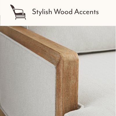 Member s Mark Savannah Wood Trim Accent Chair Cream Cream
