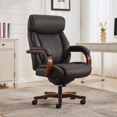 La-Z-Boy Merrick Big & Tall Executive Office Chair:- Dark Brown