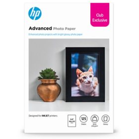 HP Advanced Glossy 4" x 6" 125-Sheet Photo Paper, 9JF90A