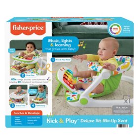 Fisher-Price Kick & Play Deluxe Sit-Me-Up Floor Seat with Piano Learning Toy & Snack Tray