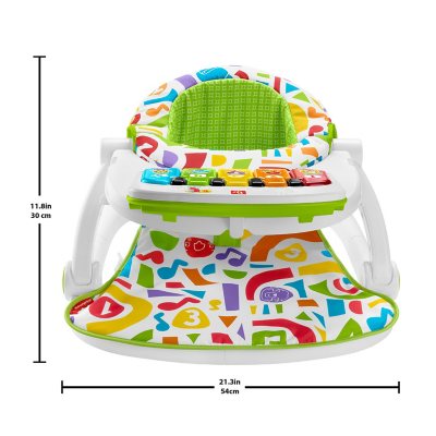 Fisher-Price Baby Silla portátil Kick & Play Deluxe Sit-Me-Up Asiento con  piano de aprendizaje de juguete y bandeja de aperitivos para bebés y niños