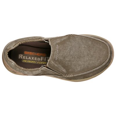 skechers mens canvas slip on shoes