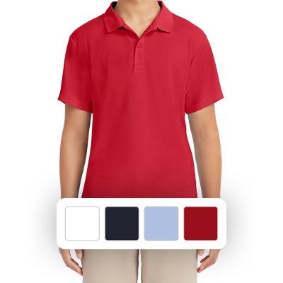 Izod Young Mens Uniform Polo Red M