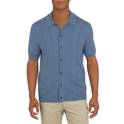 Dkny Button Front Sweater Light Blue 3Xl:- Light Blue, 3XL