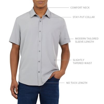 Essentials Men's Regular-Fit Short-Sleeve Pocket Oxford Shirt, Grey,  X-Small : : Clothing, Shoes & Accessories