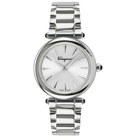 Salvatore Ferragamo Women's Idillio Silver Stainless Steel Bracelet Watch, 36mm