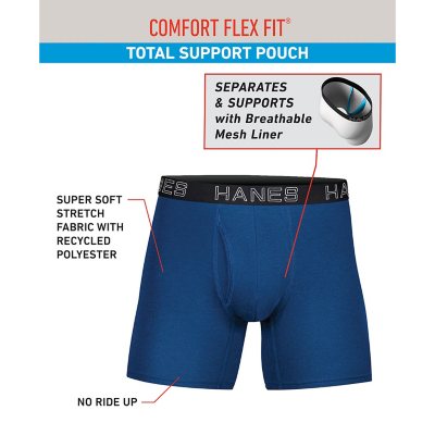 HANES Men's Ultimate Comfort Flex Fit Total Support Pouch Boxer