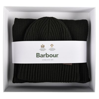 Barbour hat and on sale scarf set mens