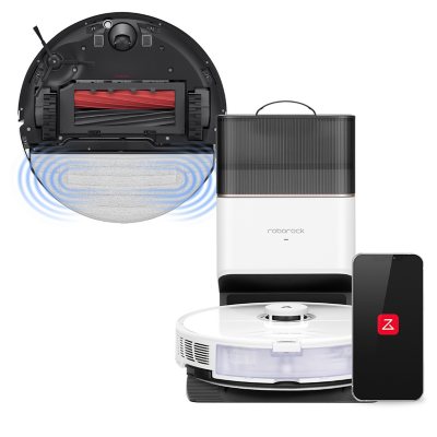 Roborock S8 Plus White Robot Vacuum Cleaner and Sonic Mopping with