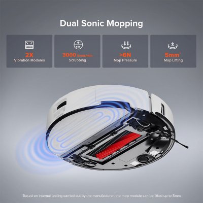 Roborock S8Pro Ultra Robot Vacuum and Mop, Auto-Drying, Self-Washing, Liftable Dual Brush & Sonic Mop, 6000Pa Suction, Self-Refilling, Self-Emptying, Obstacle Avoidance