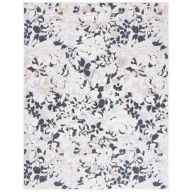 Cabana Collection Rug - Ivory and Charcoal, 8' x 10'