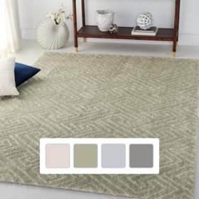 Geo Shag Geometric Design Area Rug, 5' x 8', Assorted Colors