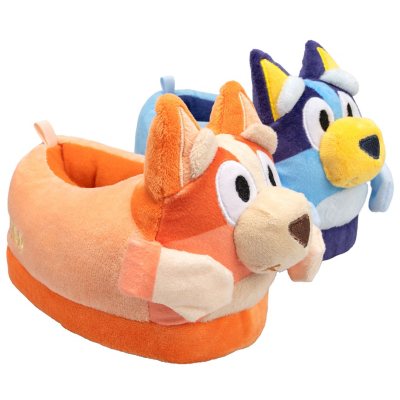 Character Kids Plush Slipper - BLUEY & BINGO 9/10:- 9/10T, Bluey & Bingo