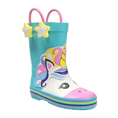 MEMBER'S MARK GIRLS RAIN BOOT - UNICORN 13/1:- 13K/1K, Unicorn - Online Only