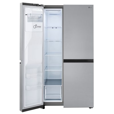 LG 23-cu ft Counter-depth Side-by-Side Refrigerator with Ice Maker  (Stainless Steel) in the Side-by-Side Refrigerators department at