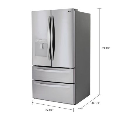 LRFWS2906VLG Appliances 29 cu ft. French Door Refrigerator with Slim Design  Water Dispenser PRINTPROOF(TM) STAINLESS STEEL - Westco Home Furnishings