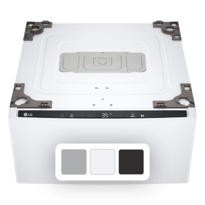 LG 27" Pedestal SideKick Washer w/ Slim DD Motor (White):- White