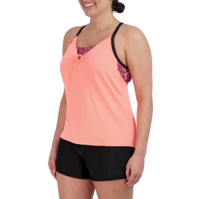 Women's ZeroXposur Ruched UPF 30 Tankini Top