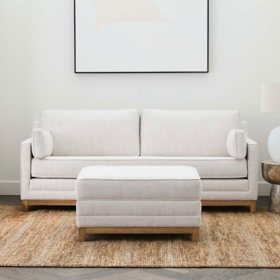 Details by Becki Owens Freesia Upholstered Sofa and Storage Ottoman		