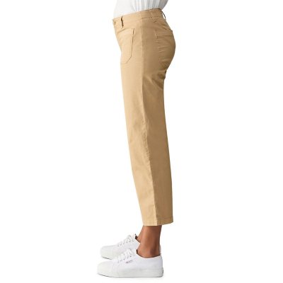 Mrat Elastic Waist Capris for Women Casual Summer Wide Leg Cropped Pants  Ladies High Waisted Stretch Pants with Pockets Cropped Trousers Female  Summer