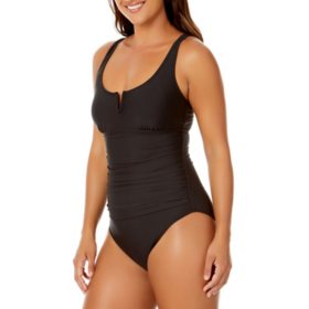 Anne Cole Limited Edition Ladies One Piece V Wire Swimsuit (Assorted Prints and Colors)