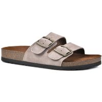 Mountain Sole Double Buckle Leather Sandal