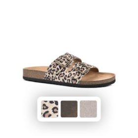 Mountain Sole Women's Double Buckle Leather Footbed Sandal