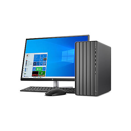 HP ENVY Desktop TE01-2287cb Bundle with HP 32s monitor - 11th Generation Intel® Core™ i7-11700 processor - 12GB  Memory - 512GB SSD Drive - USB Black Wireless Keyboard and Mouse Combo - 2 Year Warranty Care Pack - Windows OS