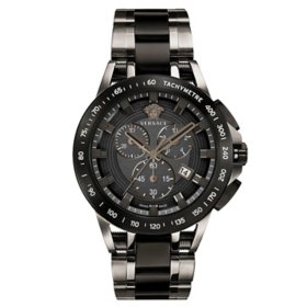 Versace Men's Sport Tech Grey/Black Stainless Steel Bracelet Watch, 45mm