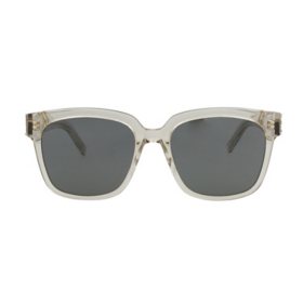 Saint Laurent Oversized Square Sunglasses, SLM40, Clear