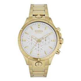 Versus Versace VSPBH7821 Men's Chrono Lion Modern 45MM Gold-Tone Watch