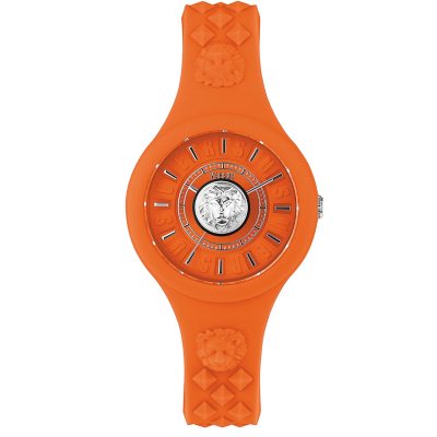Versus Versace Fire Island Lion Silicone Watch, 39mm:- Orange