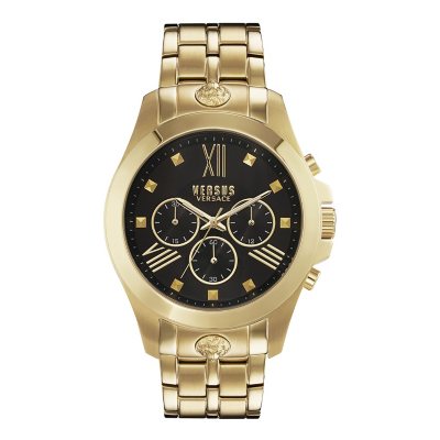 Versus Versace Chrono Lion Gold-tone Bracelet Watch, 44MM
