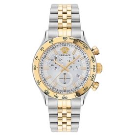 Versace Men's Hellenyium Chrono 44MM Two Tone Bracelet Watch