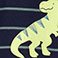 Navy Blue Dino, variant on Carter's Baby & Toddler Boys Fleece Footie Pajama