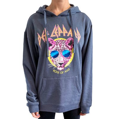 Licensed Rock Bands Ladies Fleece Washed Sweatshirt Hoodie - Sam's Club