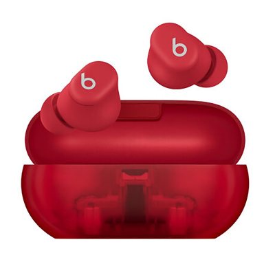 BEATS SOLO BUDS RED:- Transparent Red