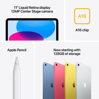 Apple iPad 11" Wi-Fi with A16 Chip - 11th Generation 2025 Model, Choose Size and Color
