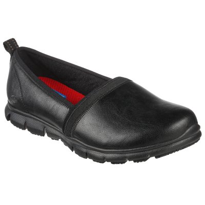 Womens black outlet skechers slip on