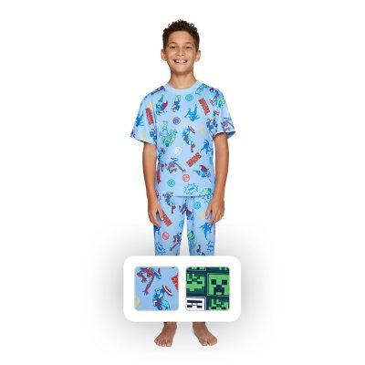 Sleep On It Boys 2-piece Velour Pajama Sets, Stars, Gray Pajama