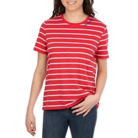 GL by Gibsonlook Ladies Embroidered Stripe Tee