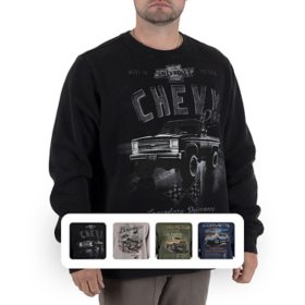 Men's Licensed Moto Graphic Fleece Crew