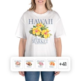 State of Mine Women's State Tee, White