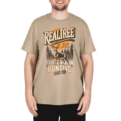 Realtree Graphic Tee Taupe L:- Taupe, L