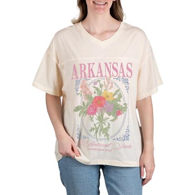 State of Mine Women's Bouquet State T-Shirt - Arkansas L:- Arkansas, L