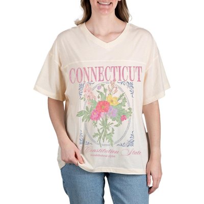 State of Mine Women's Bouquet State T-Shirt - Connecticut M:- Connecticut, M