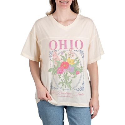 State of Mine Women's Bouquet State T-Shirt - Ohio XXL:- Ohio, XXL