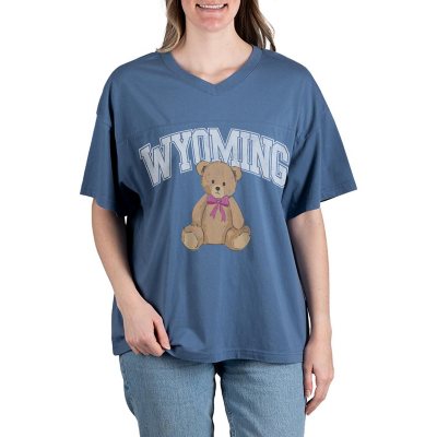 State of Mine Women's Teddy Bear State T-Shirt - Wyoming XS:- Wyoming, XS