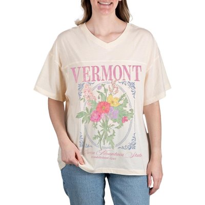 State of Mine Women's Bouquet State T-Shirt - Vermont XL:- Vermont, XL