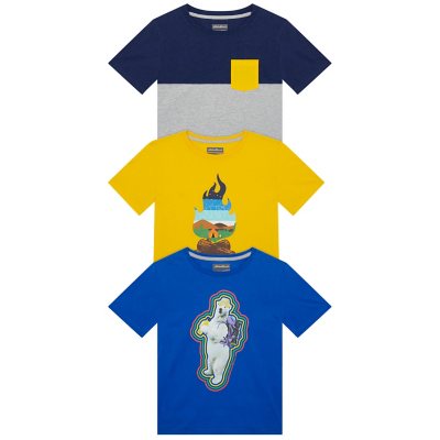 3-Pack Eddie Bauer Printed Label Boys T-Shirt (3 Colors & Various Sizes)